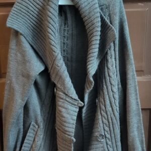 Faded Glory Charcoal Knit Sweater Women's Large